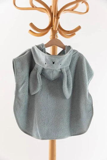 Poncho bambino 2-4 anni, blu ghiaccio