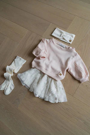 Gonna con embroidery - Offwhite