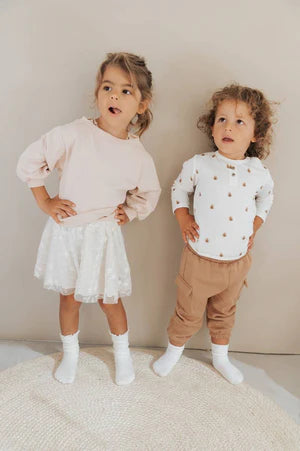 Gonna con embroidery - Offwhite