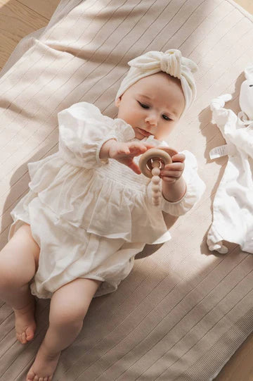 Vestito pagliaccetto bimba - Bianco