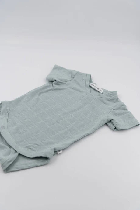 Body shirt scollo V - Azzurro