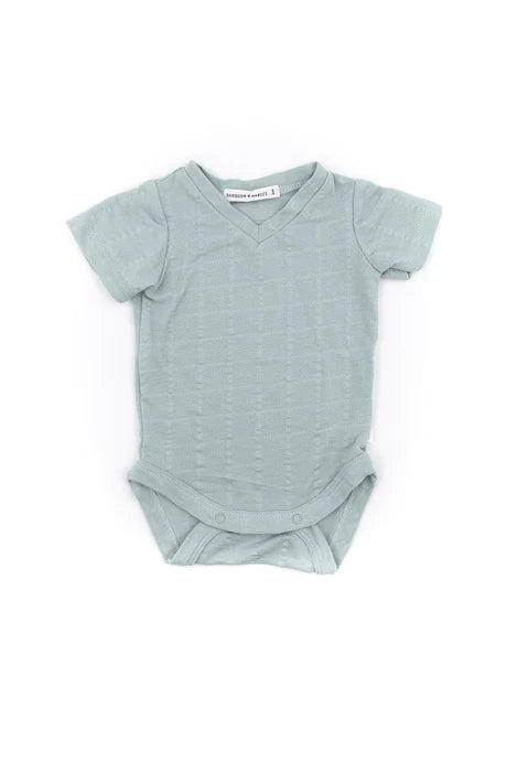 Body shirt scollo V - Azzurro