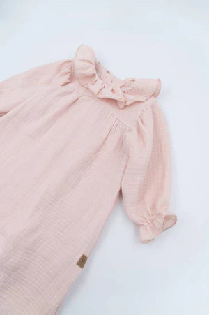 Tutina con collo volant - Water Pink