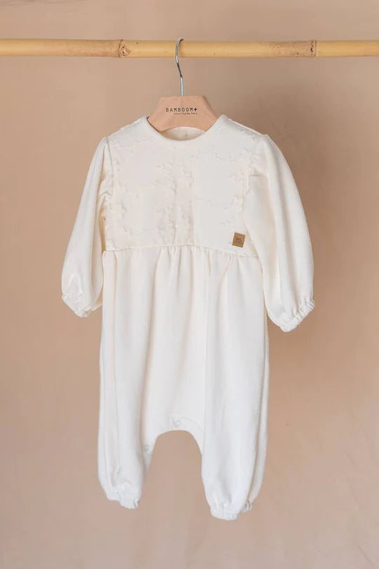 Tutina con ricamo - Offwhite