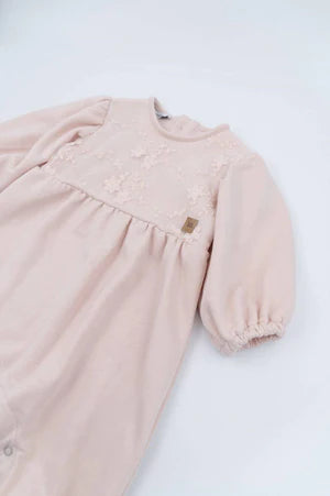 Tutina con ricamo - Water Pink