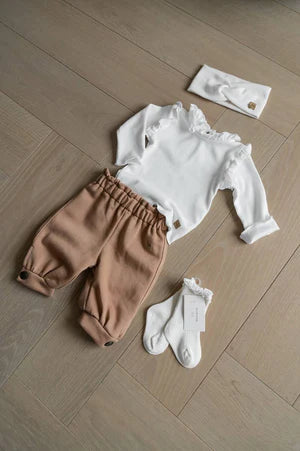 T-shirt maniche lunghe froufrou - Offwhite