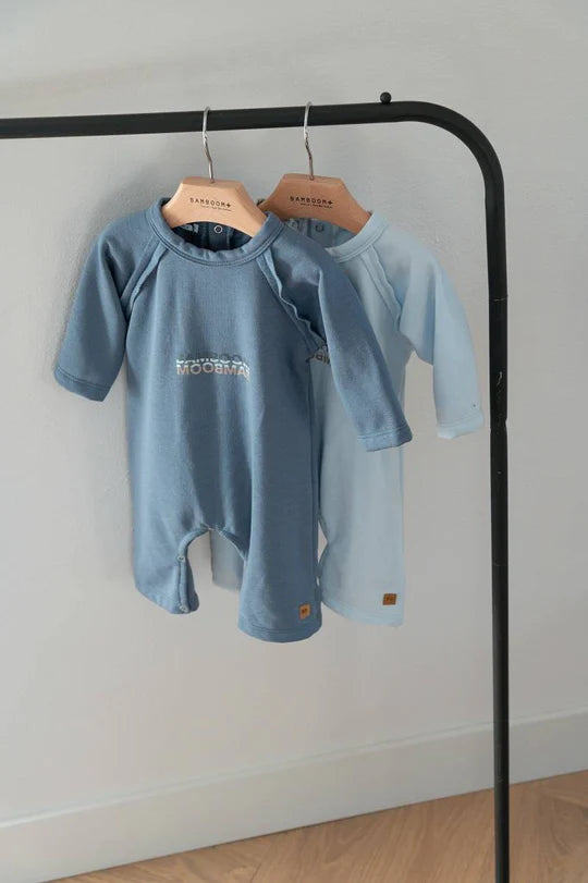 Tutina raglan logo Bamboom - Jeans Blue