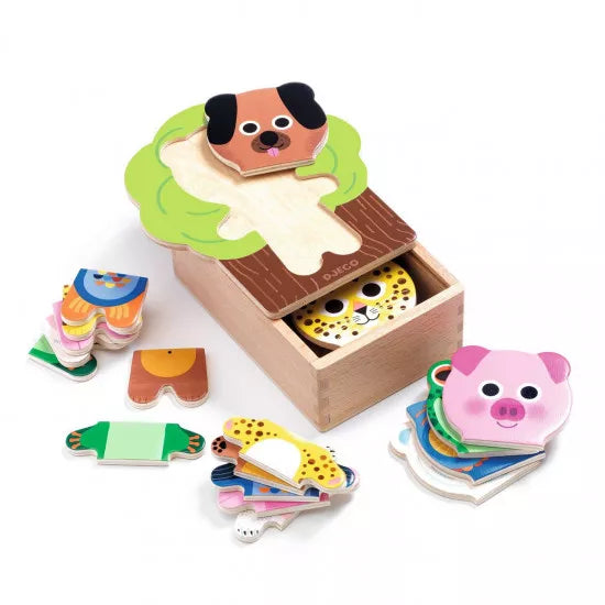 Puzzle in legno - 6 animali