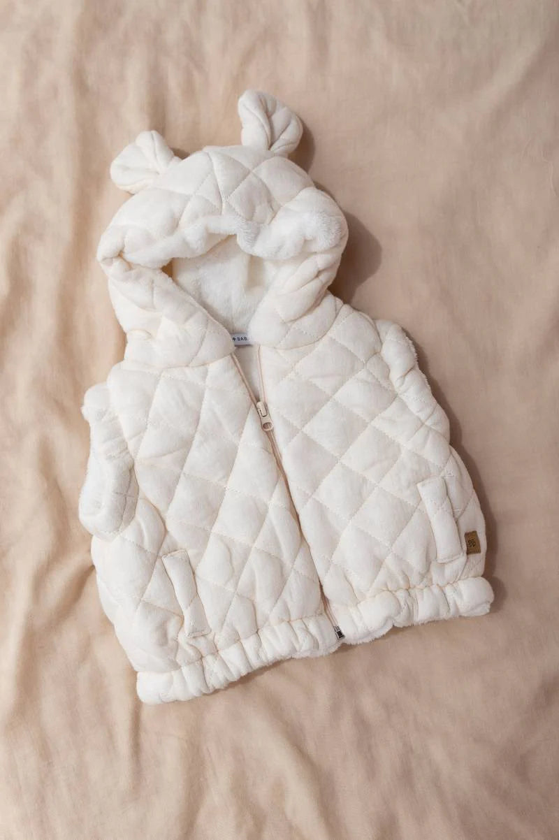 Gilet con orecchie - Offwhite