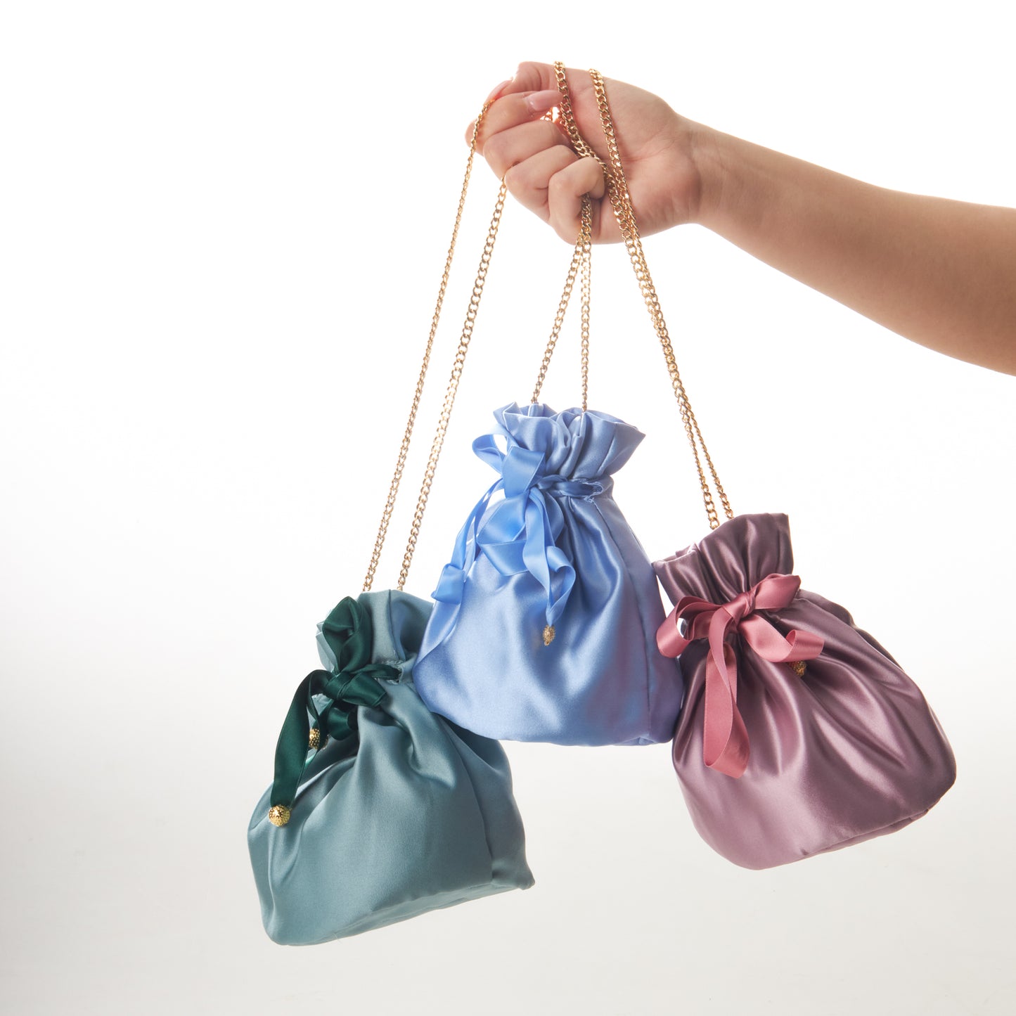 Secchiello Small in raso satinato + Scrunchie