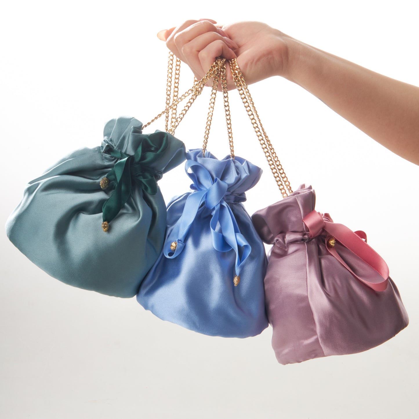 Secchiello Small in raso satinato + Scrunchie