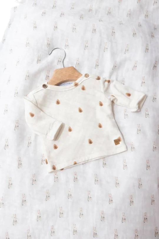 T-shirt con bottoncini - Pine Cone