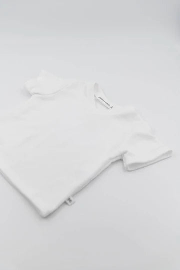 Shirt manica corta scollo V-Bianco