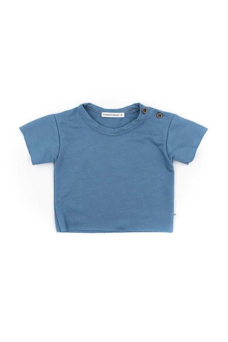 Shirt jogging maniche corte bimbo - Blu