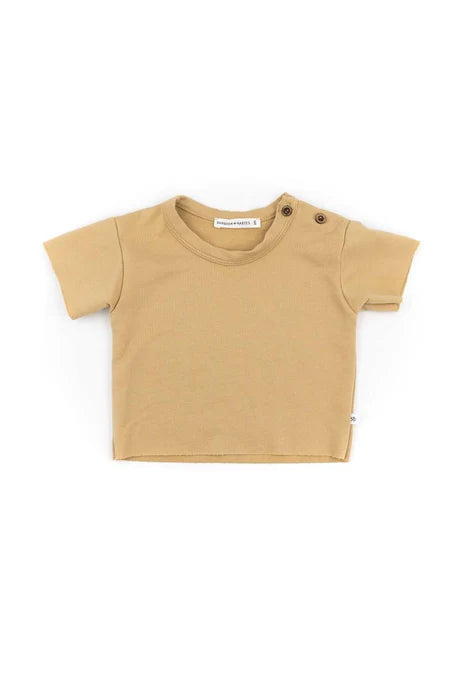 Shirt jogging maniche corte bimbo - Cammello