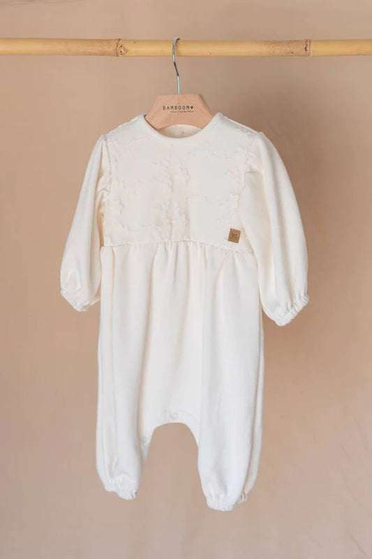 Tutina con ricamo - Offwhite