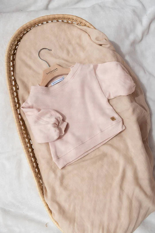 Maglia tuta off-shoulder bimba - Water Pink