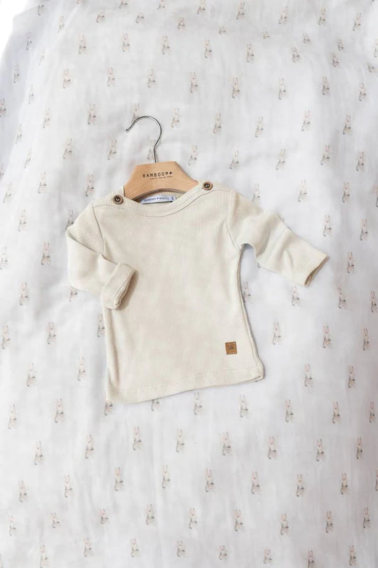 T-shirt con bottoncini - Offwhite